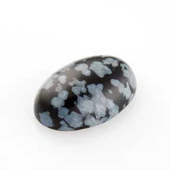 Кабошон обсидиан снежный 8*12 мм