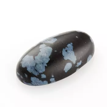 Кабошон обсидиан снежный 8*15 мм