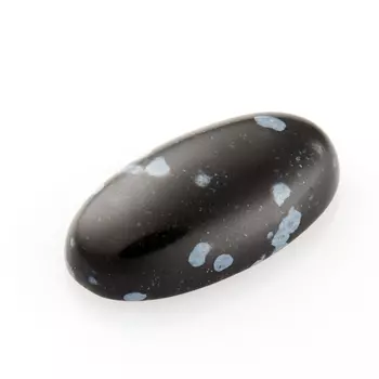 Кабошон обсидиан снежный 8*15 мм