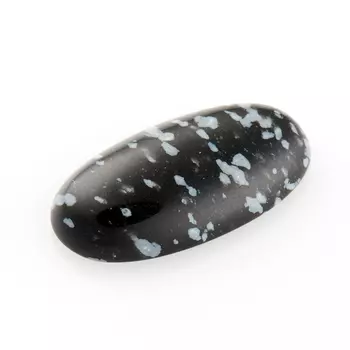 Кабошон обсидиан снежный 8*15 мм
