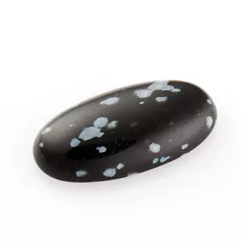 Кабошон обсидиан снежный 8*15 мм