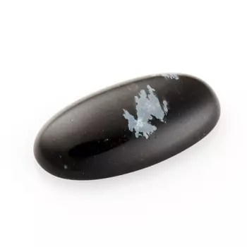 Кабошон обсидиан снежный 8*15 мм