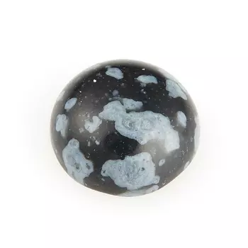Кабошон обсидиан снежный 8 мм