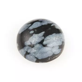 Кабошон обсидиан снежный 8 мм