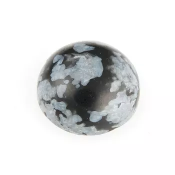 Кабошон обсидиан снежный 8 мм