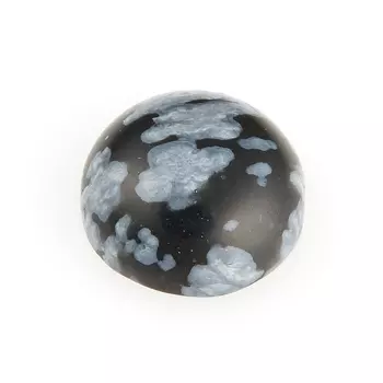 Кабошон обсидиан снежный 8 мм
