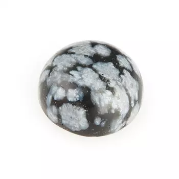 Кабошон обсидиан снежный 8 мм