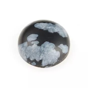 Кабошон обсидиан снежный 8 мм