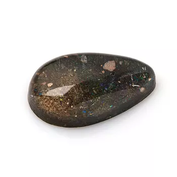 Кабошон опал благородный черный (дублет) Гондурас (1 шт) 15*25 мм