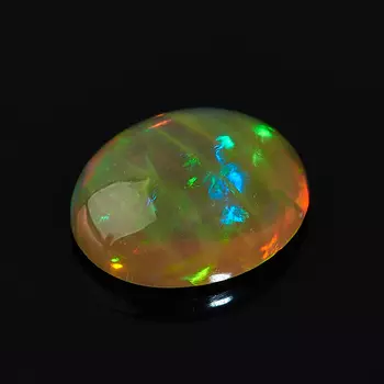 Кабошон опал благородный огненный 8*10 мм (1 шт)