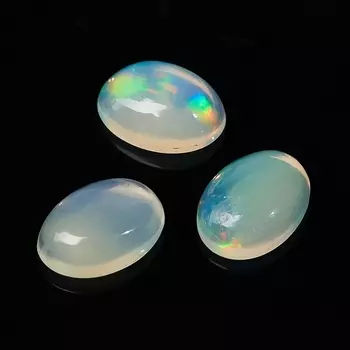 Кабошон опал благородный желтый (1 шт) 5*7 мм