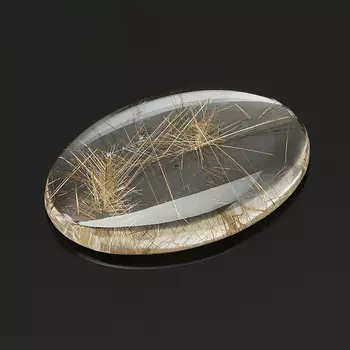 Кабошон рутиловый кварц 21,5*31,5 мм (1 шт)