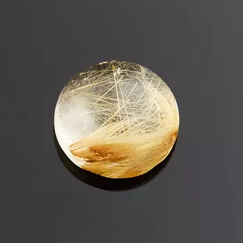 Кабошон рутиловый кварц 9 мм