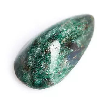 Кабошон слюда (фуксит) 10*20 мм