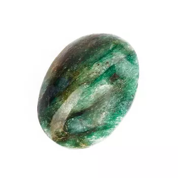 Кабошон слюда (фуксит) 12*17 мм