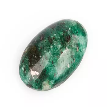 Кабошон слюда (фуксит) 12*19 мм