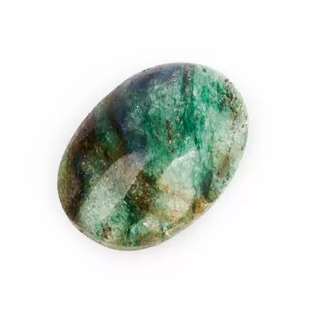 Кабошон слюда (фуксит) 13*17 мм