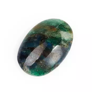 Кабошон слюда (фуксит) 13*19 мм