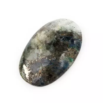 Кабошон слюда (фуксит) 15*23 мм