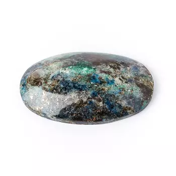 Кабошон слюда (фуксит) 15*25 мм