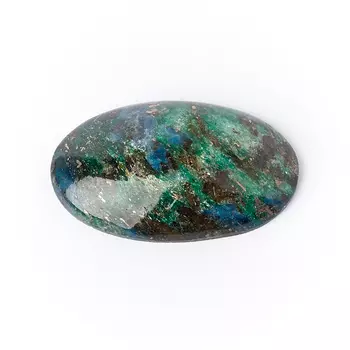 Кабошон слюда (фуксит) 16*25 мм