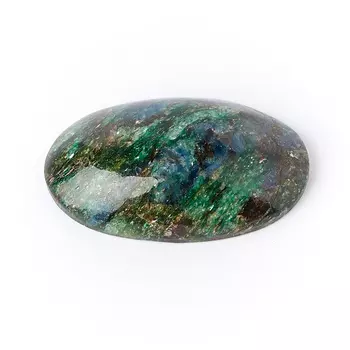 Кабошон слюда (фуксит) 16*26 мм