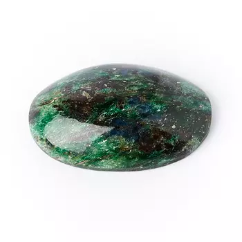 Кабошон слюда (фуксит) 17*26 мм