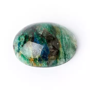 Кабошон слюда (фуксит) 18*23 мм