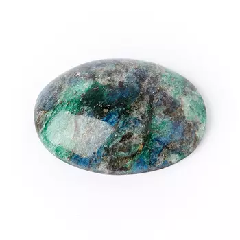 Кабошон слюда (фуксит) 19*26 мм