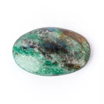 Кабошон слюда (фуксит) 19*27 мм