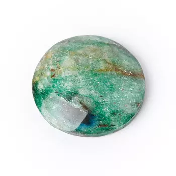 Кабошон слюда (фуксит) 19 мм