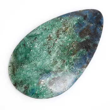 Кабошон слюда (фуксит) 22*37 мм