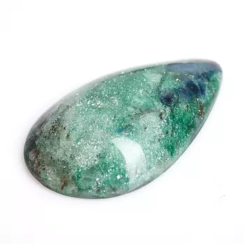 Кабошон слюда (фуксит) 22*38 мм