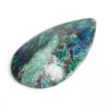 Кабошон слюда (фуксит) 23*43 мм