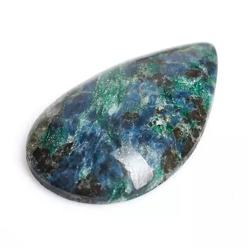 Кабошон слюда (фуксит) 24*41 мм