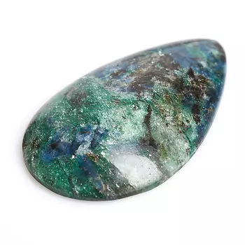 Кабошон слюда (фуксит) 25*42 мм