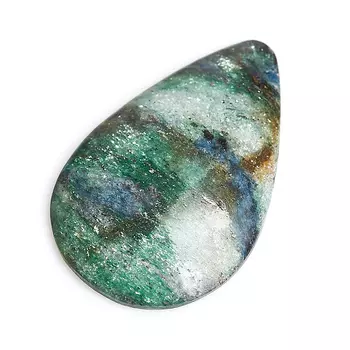 Кабошон слюда (фуксит) 26*40 мм