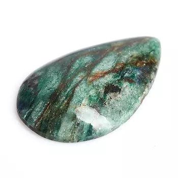 Кабошон слюда (фуксит) 26*41 мм