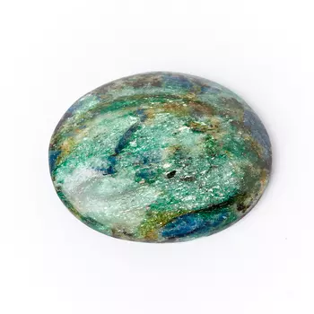 Кабошон слюда (фуксит) 27*32 мм