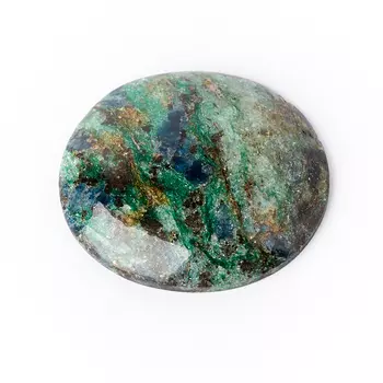 Кабошон слюда (фуксит) 28*31 мм