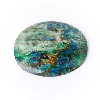 Кабошон слюда (фуксит) 32*39 мм