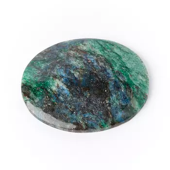 Кабошон слюда (фуксит) 32*39 мм