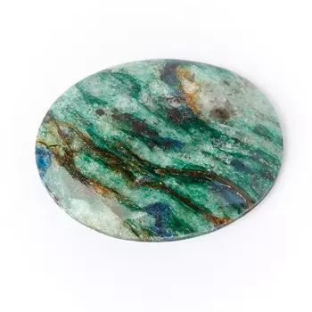 Кабошон слюда (фуксит) 32*39 мм