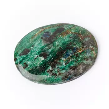 Кабошон слюда (фуксит) 32*41 мм