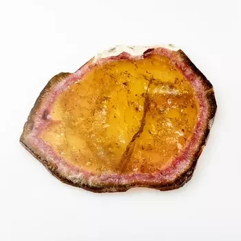 Кабошон турмалин полихромный (срез) 55*63 мм