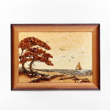 Картина Море янтарь 21х30 см