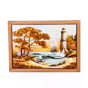 Картина Море янтарь 21х30 см