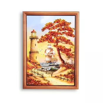 Картина Море янтарь 21х30 см