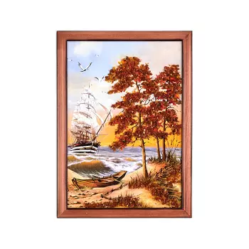 Картина Море янтарь 21х30 см