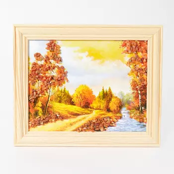 Картина Природа янтарь 14х17 см